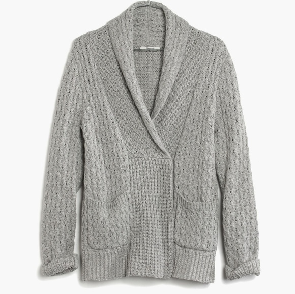 Madewell Sweaters - Madewell Mixed Stitch Shawl Collar Chunky Cardigan